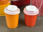 Never Used Vintage Orange Tupperware Collection Shakers Cups Square Dishes    