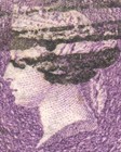Ceylon 1863-67 Qv 1sh Purple Engr Sc a1 57 wmk Crown Small Cc bard Oval  no Cncl