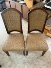 Vintage Roll Top Double Desk With Multiple Drawers And Chairs