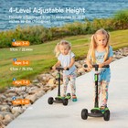 Besrey Kids 3 Wheel Scooter For Ages 3-10 Years Girls boys toddler Scooter green
