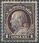 1917 Usa - Scott 518 -  1 Used - No Gum - Factory Offset Impression On Reverse 
