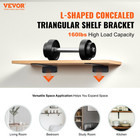 Vevor Shelf Bracket 12 X 4 X 1 6 In 6 Pcs Heavy Duty Floating Shelf Brackets
