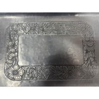 Everlast Metal Hand Forged Aluminum Tray Vintage Floral Hammered