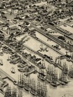 1885 Pensacola Florida Vintage Old Panoramic City Map - 18x24