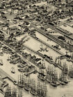 Pensacola Florida 1885 Historic Panoramic Town Map - 24x32
