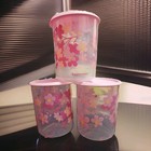 Tupperware Pink Floral Round Plastic Storage Container Set 3pc 1 25 L Snap Lids