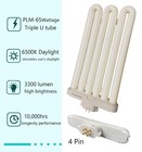 Fluorescent Light Bulb Triple Tube 65w 6500k 4 Pin Gx10q 8 9 5 Inch Daylight