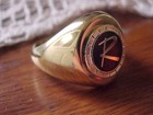 1950-60s American Motors Rambler  r  Gold Ring  12 Nos Hi-quality Unique Classy