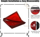 3 Panel Welding Protection Screen With Frame   Lockable Swivel Wheels For Safety