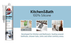 Kraken Bond Kitchen   Bath Silicone Sealant Clear 10 1 Fl Oz - 12 Pack