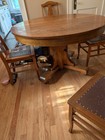 Antique Oak Dining Table And Chairs