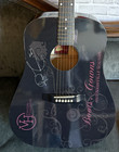 Deanna Carter Signed Full Size Black Guitar Rare Strawberry Wine