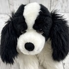 Animal Alley Black   White Spaniel Realistic Plush Puppy Dog 10  Stuffed Animal