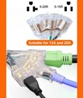 30 Amp To 20 Amp 110v Rv Cord Distribution Plug Adapter Nema Tt 30p