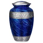 Dark Blue Adult Engraved Cremation Urn For Human Ashes -large Adult Memorial Urn