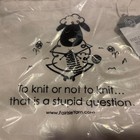 Fair Isle Canvas Tote Bag  White -  to Knit Or Not To Knit  Sheep
