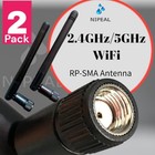  2-pack  Dual Band Wifi 2 4ghz 5ghz 5 8ghz 3dbi Mimo Rp-sma Male Antenna For Wif