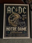 Pair Of Ac dc Concert Posters Sept 4  Notre Dame  Standard And Foil Preorder