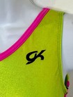 Gk Lemonlime Mystique Adult X-small Zoo Print Foil Gymnastics Dance Leotard Axs