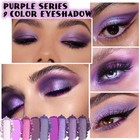 Purple Glitter Eyeshadow Palette Waterproof Metallic Shimmer 9 Colors Makeup