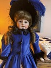 15 1 2  Antique Unmarked German Bisque Shoulder Head Doll Gusseted Kid Body