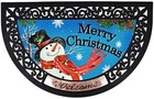 Half Round Rubber Welcome Door Mat  Decorative Indoor Outdoor Holiday Doormat