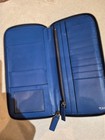 Tumi Black Leather Travel Organizer Wallet Clutch 16 Card Slot W  Box New
