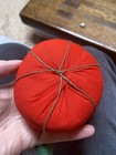 Large Tomato Pin Cushion With Strawberry Emery New