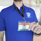 3 Pack - Crystal Clear Heavy Duty Horizontal Id Badge Holder - Rigid Plastic