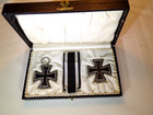     Ww1 German Iron Cross Set 1st And 2nd Class In Case Both Maker Marked  4061 