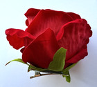 4  Red Velvet Rose Silk Flower Hair Clip Wedding Clip-on Up-do Pinup