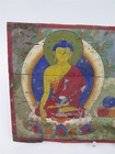Original Tibetan Buddhist Thangka On Wood Shakyamuni   Manjushri 10 5  X 17 