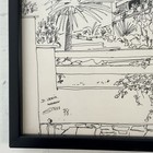 Vtg 1978 Original Art Pen Ink Architectural Sketch Catalonia Spain Signed Framed