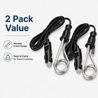 2 Pack 5 Inch 12v Car Immersion Water Heater Portable Boiler Element Silver