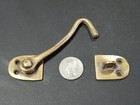 Solid Brass Cabinet  Door  Gate  Shutter  Window  Hook Latch Lock  4-1 2 w   x25