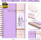 100 Sheets Small Sketchbook For Drawing  Hardcover Spiral Bound Sketch Pad 5 5 X