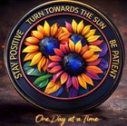     sunflower Sobriety Coin 2    Heavyweight Recovery Gift  1 Year Medallion Token