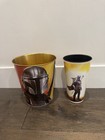 Star Wars Mandalorian Grogu 130oz Tin Popcorn Bucket   44oz Cup Cinemark In Hand
