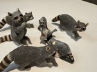 Five Schleich 08   09 Raccoon Family Animal Figures Retired 14604 14624 14625