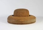 Antique Ma Cumming   Co Millinery Wooden Hat Block Brim Mold 7 3 8