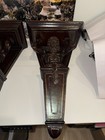 Pair Large Figural Atlas Wall Brackets Corbels Shelves Maitland Smith Style