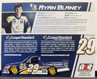 2013 Ryan Blaney Cooper Standard Autographed Hero Card