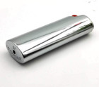 Metal Lighter Cover Case Pouch Holder Mirror Surface Silver Plain Color