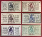 Stamford Connecticut  Tercentenary 1941  Set Of 6 Wooden Nickels