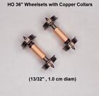 Ho Electrical Pick Up Wheels 36  Smooth Back 2 Wheel Sets With 2 Copper Collars 