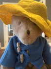 Vintage Eden Toys Paddington Bear 13 5    Blue Coat Yellow Hat Original Tags