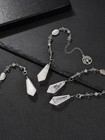 Gehecrst Clear Quartz Crystal Pendulum For Divination Natural Healing Crystal   