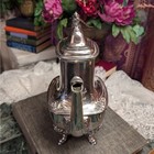 1847 Rogers Bros Vintage Silverplate Hinged Lid Coffee Pot Daffodil Pattern 9901