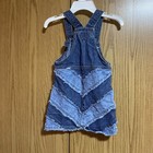 Vintage Disney Kids Girl   s 4   5 Embroidered Overall Denim Dress