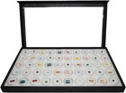 Novel Box Snap-close Acrylic Lid Black Jewelry Display Case With Gem Jar Insert
